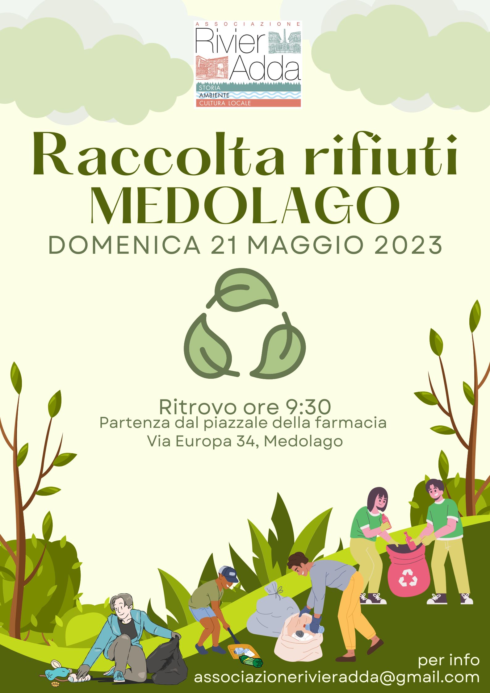 ORGANIZZATA DALLA ASSOCIAZIONE RIVIERA D'ADDA PER INFORMAZIONI SCRIVERE ALLA MAIL associazionerivieradadda@gmail.com 